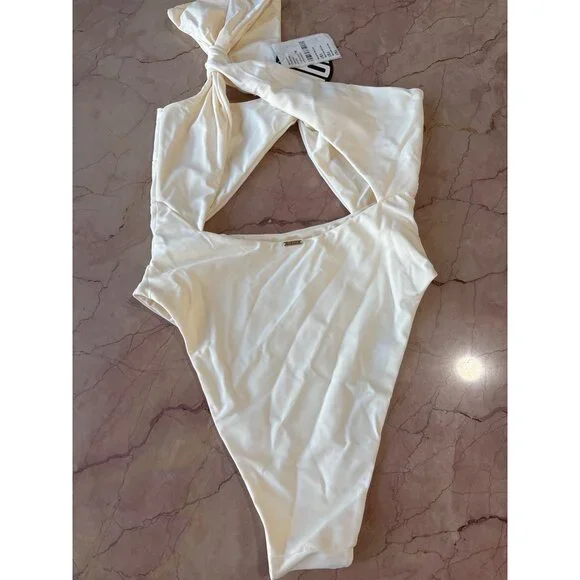 Marcia B Maxwell Aurora One Piece in Cream Small New Womens Swimsuit - Picture 5 of 10